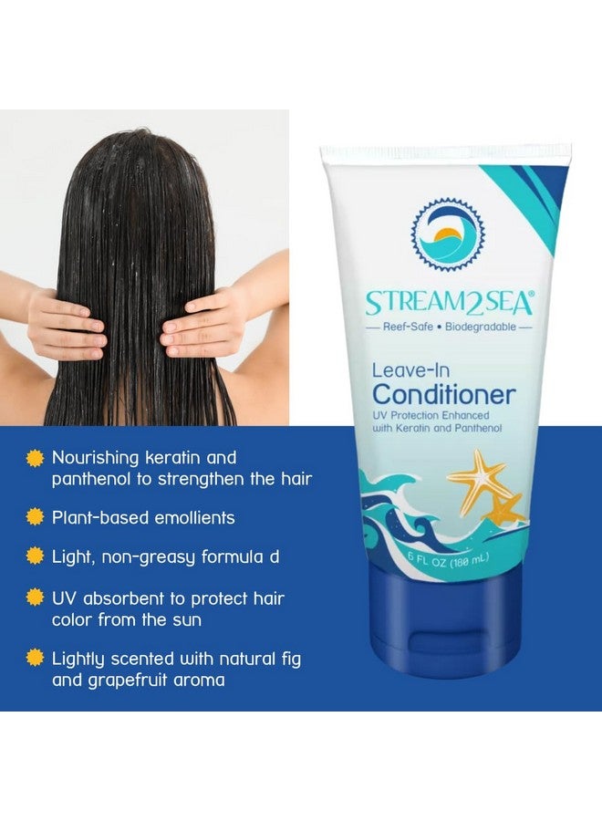 ستريم تو سي بلسم للشعر يُترك على الشعر ليُفك تشابكه ويغذيه برطوبة طبيعية، تركيبة آمنة على الشعر - خالٍ من الكبريتات والبارابين مع حماية من الأشعة فوق البنفسجية من Stream2Sea - Image 2