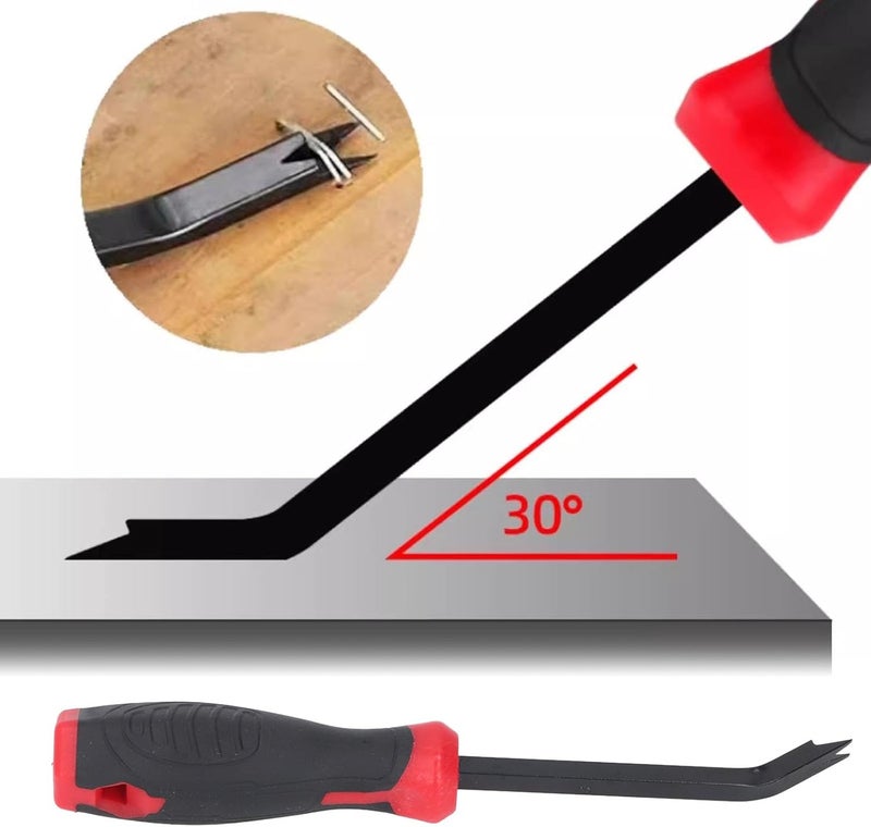 Heavy Duty Staple Puller, Nail Remover for Carpets Wood Flooring Furniture Architecture, Made of Cr V Steel with PP Handle for Easy Removal, Ideal and Beginners - Image 3