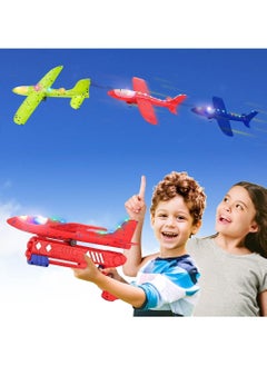 Swift 3 Pack Airplane Toy with Launcher, LED Foam Airplane Launcher Toy for Kids, 2 Flight Mode Airplanes Toys, Outdoor Toys for Boys Girls  - Image 2