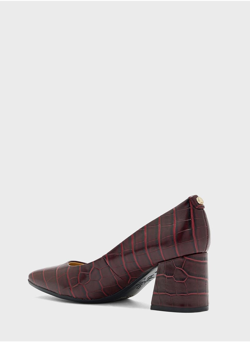 NINE WEST - Pointed Toe Low Heel Pumps - Image 1