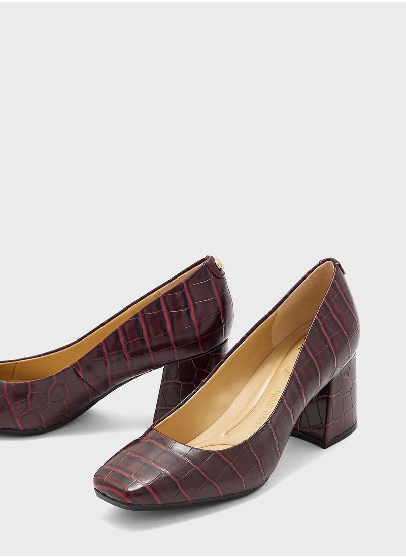 NINE WEST - Pointed Toe Low Heel Pumps - Image 1
