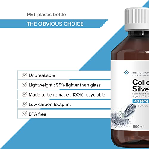 Institut Katharos Colloidal Silver Liquid 10 fl oz & Spray to Fill ● Bioactive Hydrosol Silver Water ● Natural Immune Support Nano Sol Supplement Solution ● Ionic Minerals 40 PPM ● Organic Structured Plata Coloidal - Image 5