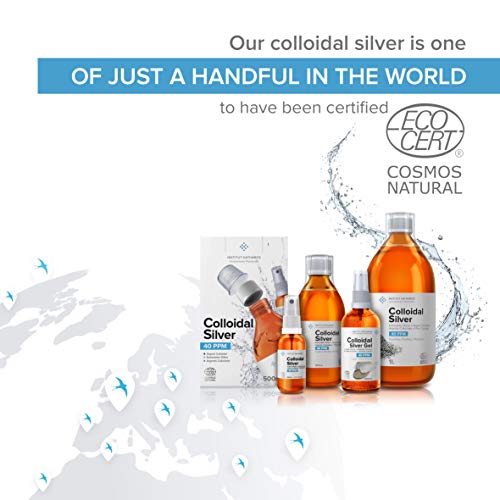 Institut Katharos Colloidal Silver Liquid 10 fl oz & Spray to Fill ● Bioactive Hydrosol Silver Water ● Natural Immune Support Nano Sol Supplement Solution ● Ionic Minerals 40 PPM ● Organic Structured Plata Coloidal - Image 4