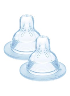 MAM Anatomic Dummy 1 Slow Flow – Silicone – Pack Of 2 – Transparent  - Image 1