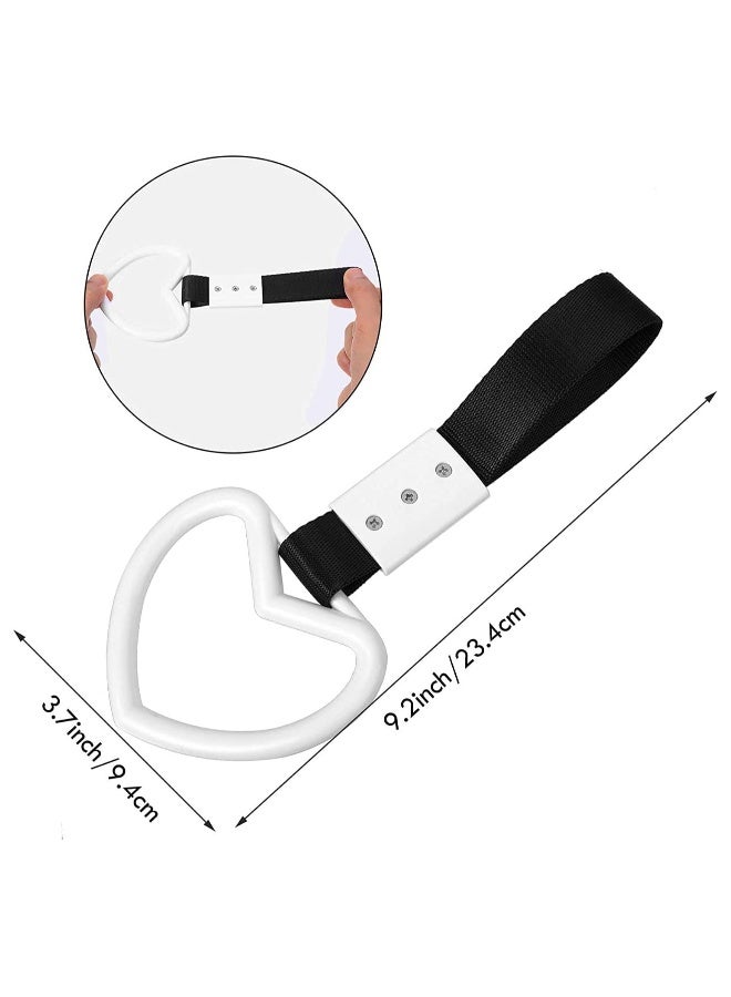 Generic Heart-Shaped Hand Strap for Car, Rear Bumper Warning Ring Decorative Warning Loops Subway Heart Handles for Car Interior Exterior Decoration, 2 Pieces  - Image 5