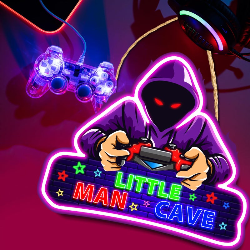 kokolap Little Man Cave Sign Wooden Game Room Decor - Image 5