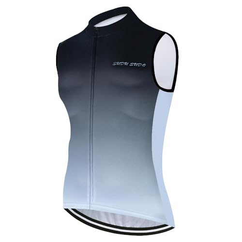 SUDU SUDO Men's Cycling Jersey Sleeveless Tops Clothing Bike Shirts Vest Breathable Bicycle Clothing Jacket - Image 1