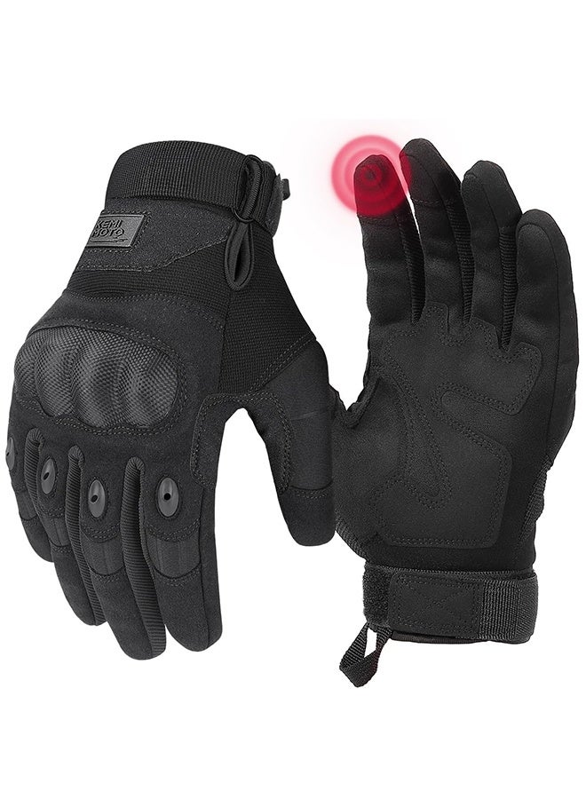 Tactical Gloves for Men, Touchscreen Motorcycle Gloves with Hard Shell & Palm Padding for Sports Motorcycle Cycling Tactical Airsoft Paintball Hunting Hiking Camping Climbing - Image 1