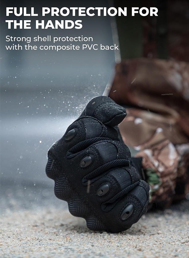 Tactical Gloves for Men, Touchscreen Motorcycle Gloves with Hard Shell & Palm Padding for Sports Motorcycle Cycling Tactical Airsoft Paintball Hunting Hiking Camping Climbing - Image 2
