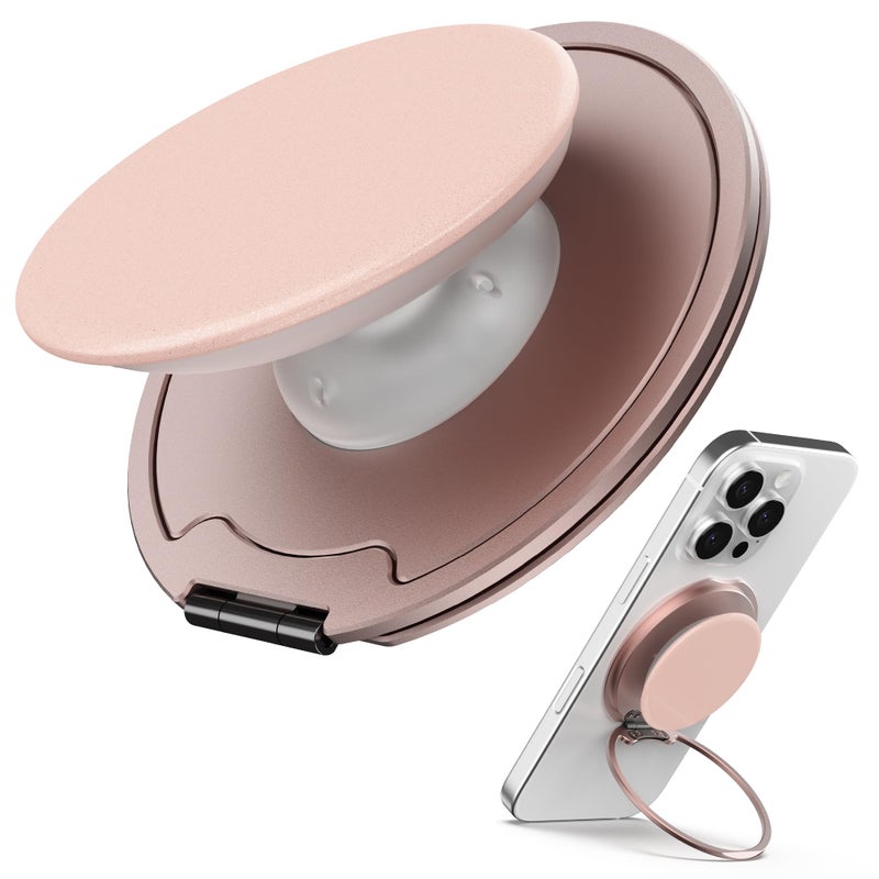 سينجيمورو Sinjimoru Magnetic Phone Grip for MagSafe, Kick-Out Ring Stand, Pink - Image 1
