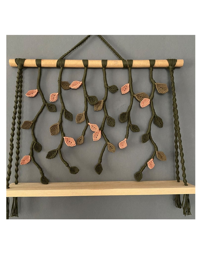 انتيكيانو رف حائط خشبي - Image 1