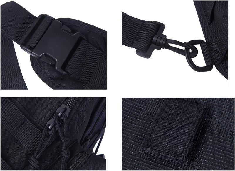 FAMI Outdoor Tactical Bag Backpack, Military Sport Bag Pack Sling Shoulder Backpack Tactical Satchel for Every Day Carry (Black) - Image 5