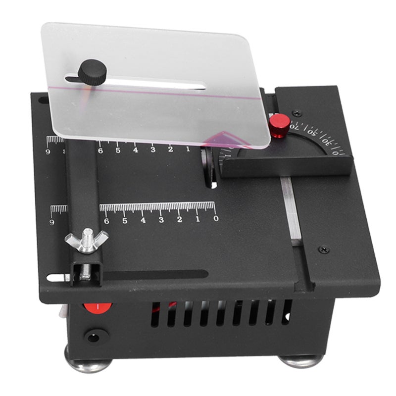 Mini Table Saw: 100W Motor 7 Speed Gears - Slide Rail Design Adjustable Cutting Portable Table Saw for Hobbyist Woodworking & Small Material Cutting Projects - Image 1