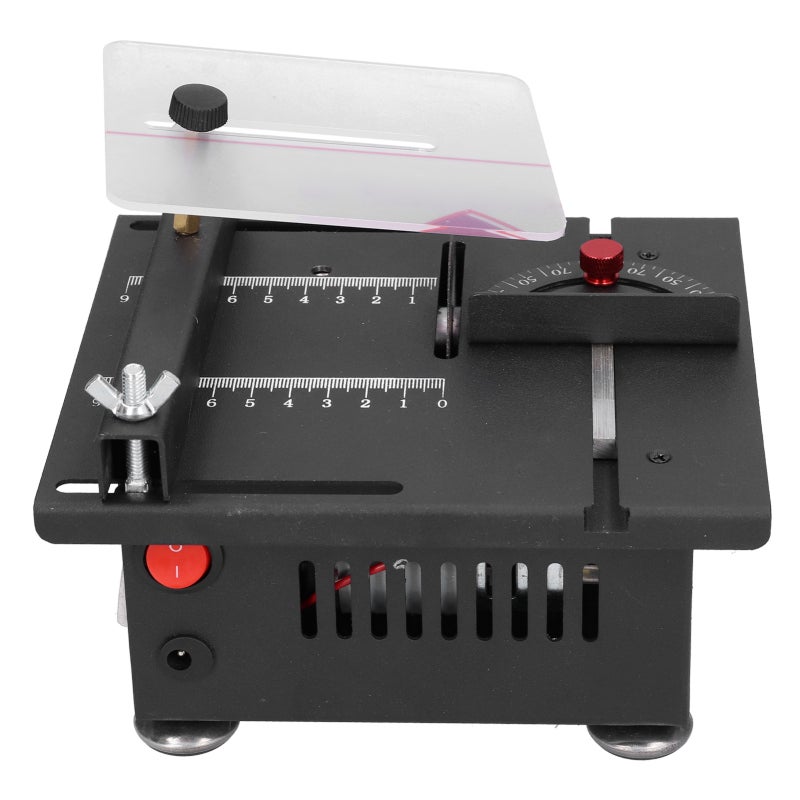 Mini Table Saw: 100W Motor 7 Speed Gears - Slide Rail Design Adjustable Cutting Portable Table Saw for Hobbyist Woodworking & Small Material Cutting Projects - Image 5