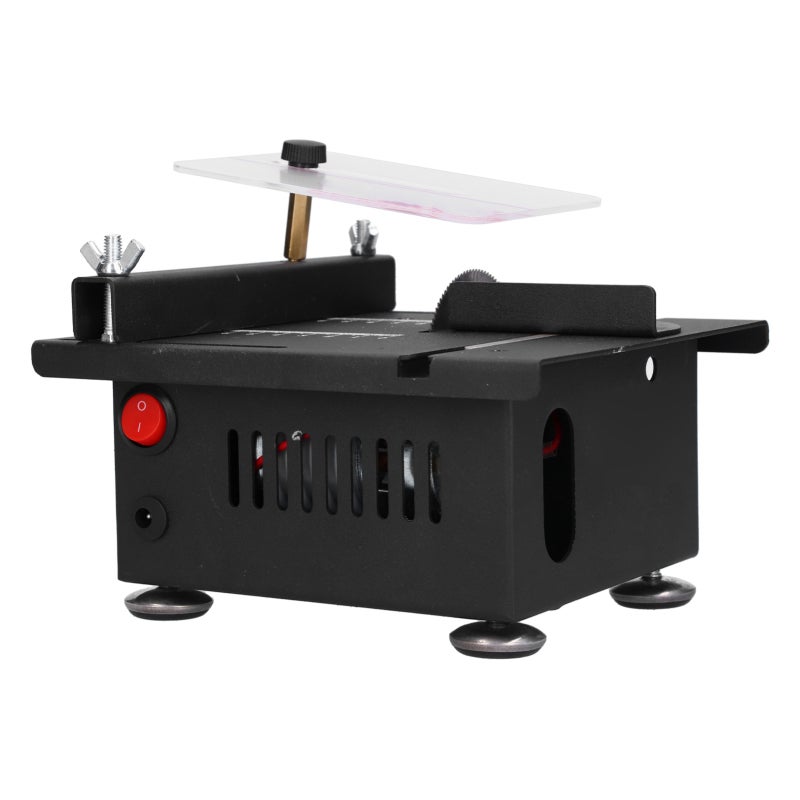 Mini Table Saw: 100W Motor 7 Speed Gears - Slide Rail Design Adjustable Cutting Portable Table Saw for Hobbyist Woodworking & Small Material Cutting Projects - Image 4