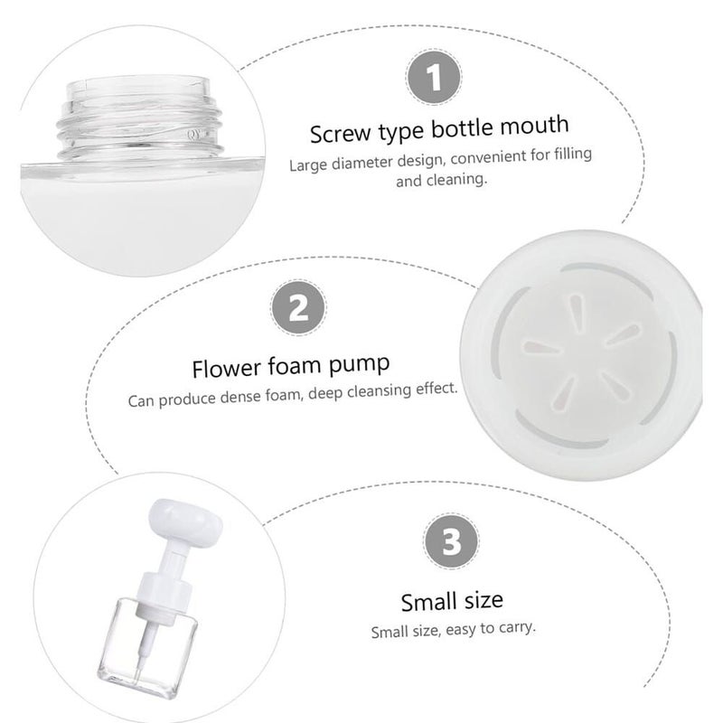 8.45 Oz Yellow Flower Shape Foam Pump Bottle Foaming Soap Dispenser Refillable Travel Organizer For Liquid Shampoo Lotion Split Bottles Hand Bathroom Accessories Rainbow Gradient Initial 26 Letters Gift - Image 3
