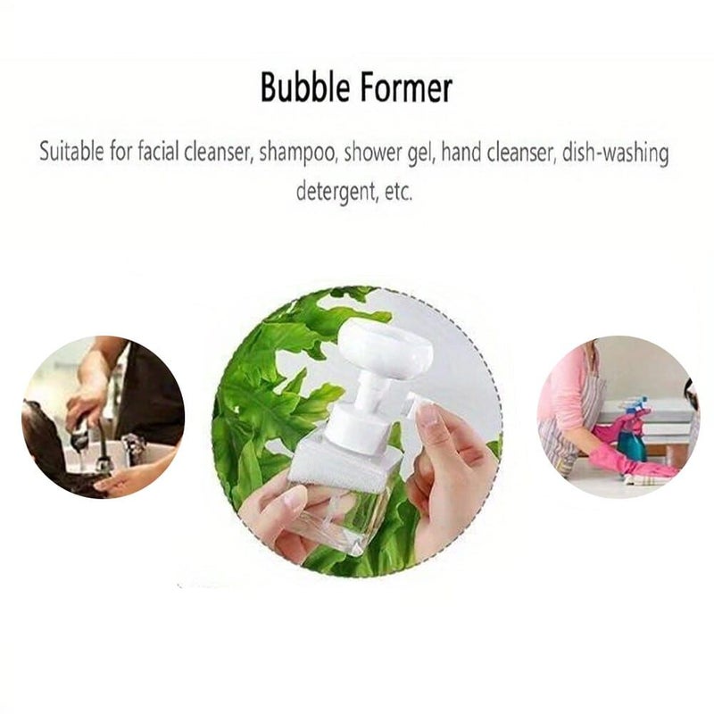 8.45 Oz Yellow Flower Shape Foam Pump Bottle Foaming Soap Dispenser Refillable Travel Organizer For Liquid Shampoo Lotion Split Bottles Hand Bathroom Accessories Rainbow Gradient Initial 26 Letters Gift - Image 4
