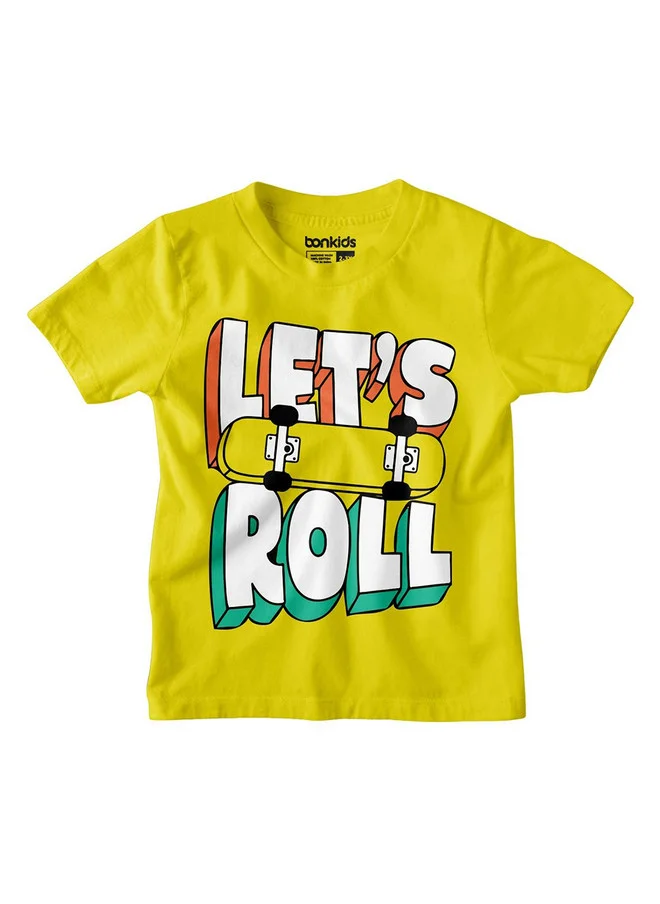 بونكيدز BONKIDS Boys Typography Printed Applique T-shirt
