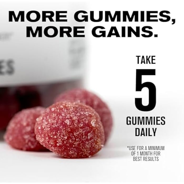 Jacked Factory Creatine Gummies 5g Daily Dose (1g per Gummy) - Creatine Gummy for Men and Women, Vegan-Friendly, Travel-Friendly, Third-Party Tested - 150 Gummies, Blue Raspberry - Image 5