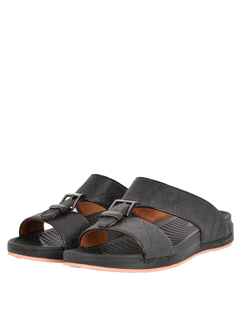 Ferrini - Mens  Stylish Black Arabic Sandals - Image 1