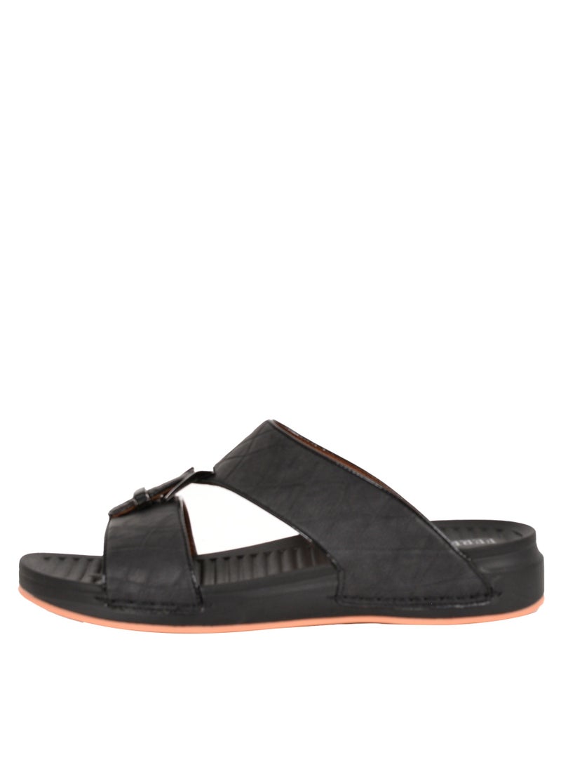 Ferrini - Mens  Stylish Black Arabic Sandals - Image 1