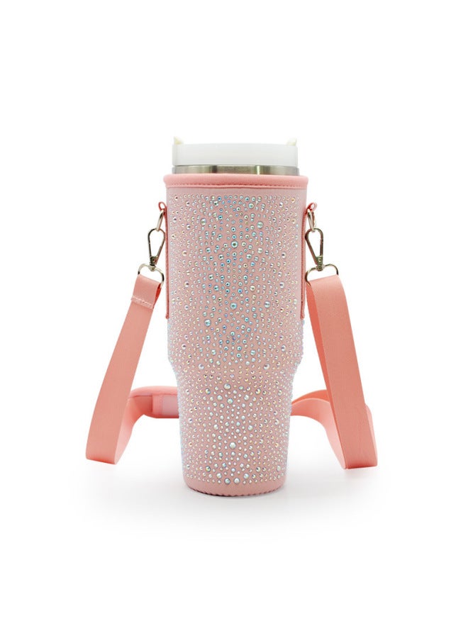 Pink 40oz Ice Cream Cup Cover Brick Hot Drilling Outdoor Sports Stanley Handle Diving Material Kettle Bottle Cover