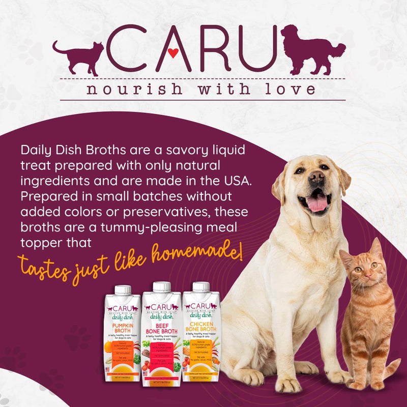 CARU - Daily Dish Pumpkin Broth Meal Topper for Dogs & Cats - Savory Pour-Over Broth - 1.1 lbs. - Image 3