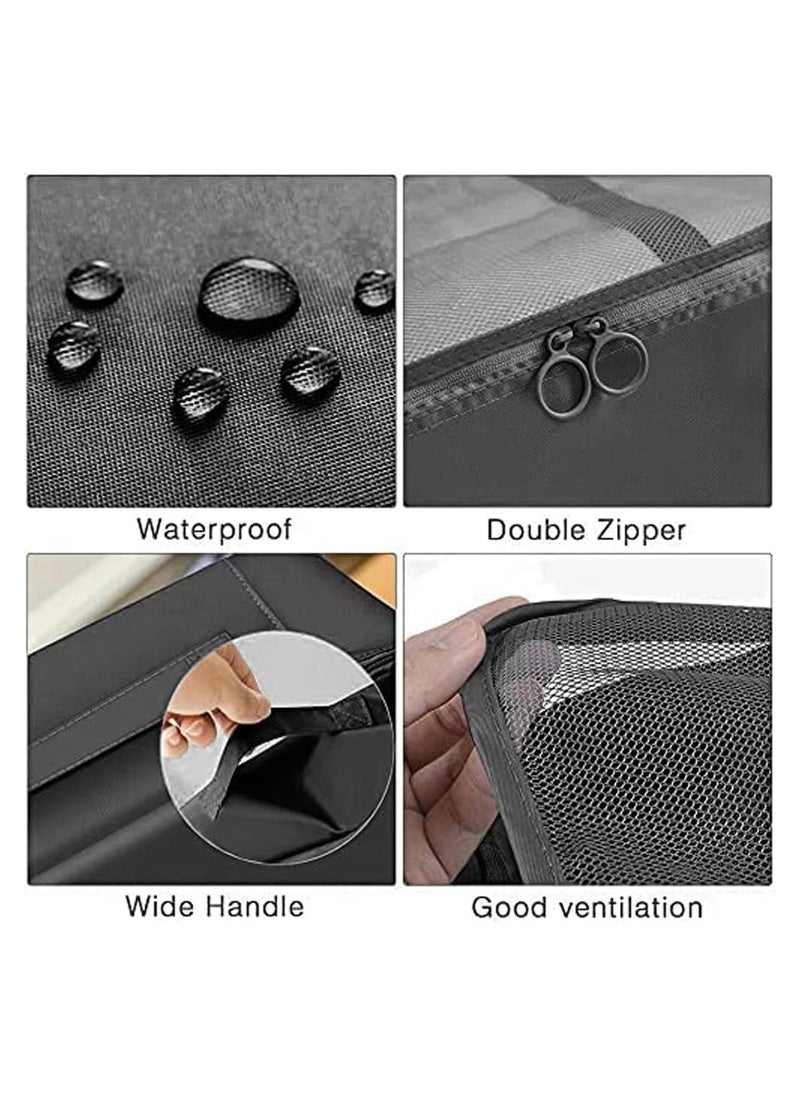 MarlaMall - 10 Set Packing Cubes for Suitcases, Travel Luggage Organizer, Travel Packing Kit with Clothes Storage Bag Shoes Bag Toiletry Bag Laundry Bag Underwear Bag(Black) - Image 1