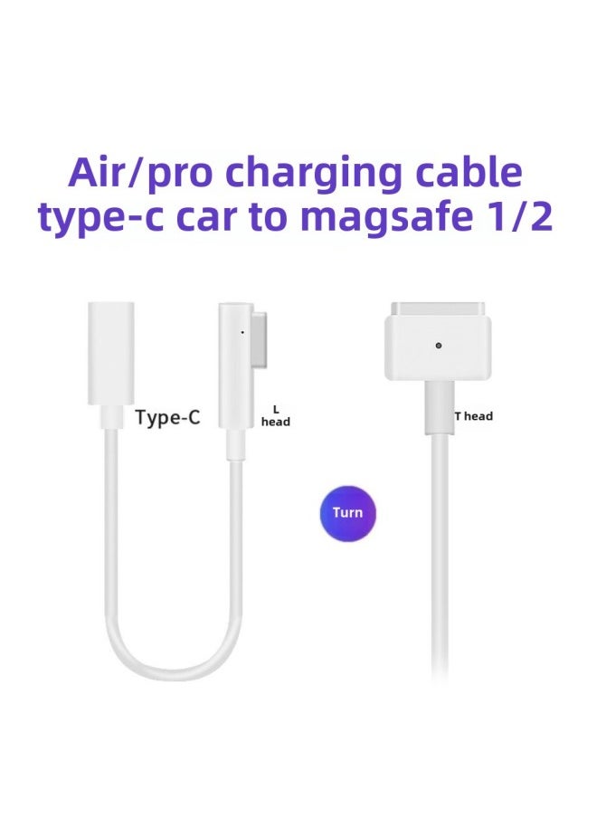 Generic - Type-C Female Head To Magsafe 2 /1 For Apple Laptop PD Trap Conversion Line-Color:Type-C Revolution Magsafe1 60W L Toothbrush Head Long Line 1.8M - Image 1