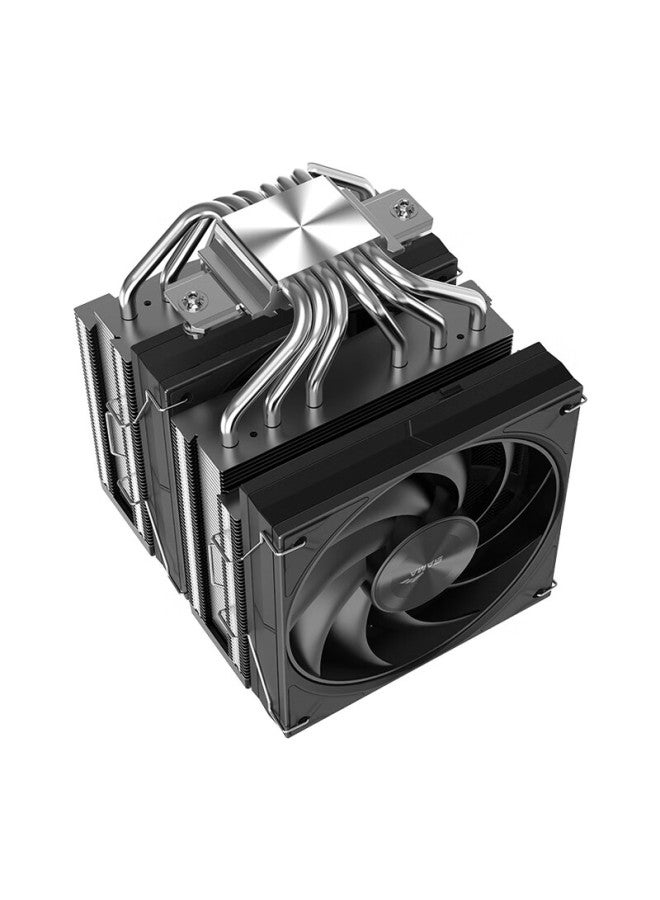 Sama Wind Tunnel A60e Dual Tower Dual Fan 6 Heat Pipes Cpu Air Cooler Metal Brushed Top Cover/high Performance/pwm/multi-platform Lga1851/am5/thermal Paste Included - Image 3
