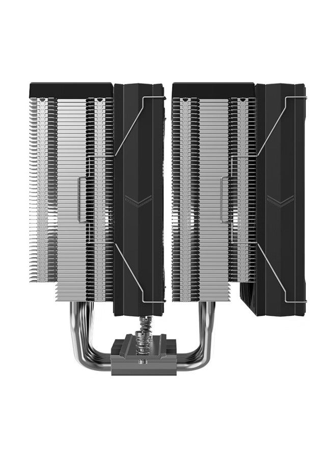Sama Wind Tunnel A60e Dual Tower Dual Fan 6 Heat Pipes Cpu Air Cooler Metal Brushed Top Cover/high Performance/pwm/multi-platform Lga1851/am5/thermal Paste Included - Image 2