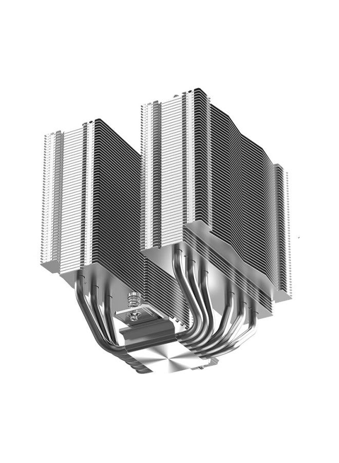 Sama Wind Tunnel A60e Dual Tower Dual Fan 6 Heat Pipes Cpu Air Cooler Metal Brushed Top Cover/high Performance/pwm/multi-platform Lga1851/am5/thermal Paste Included - Image 5