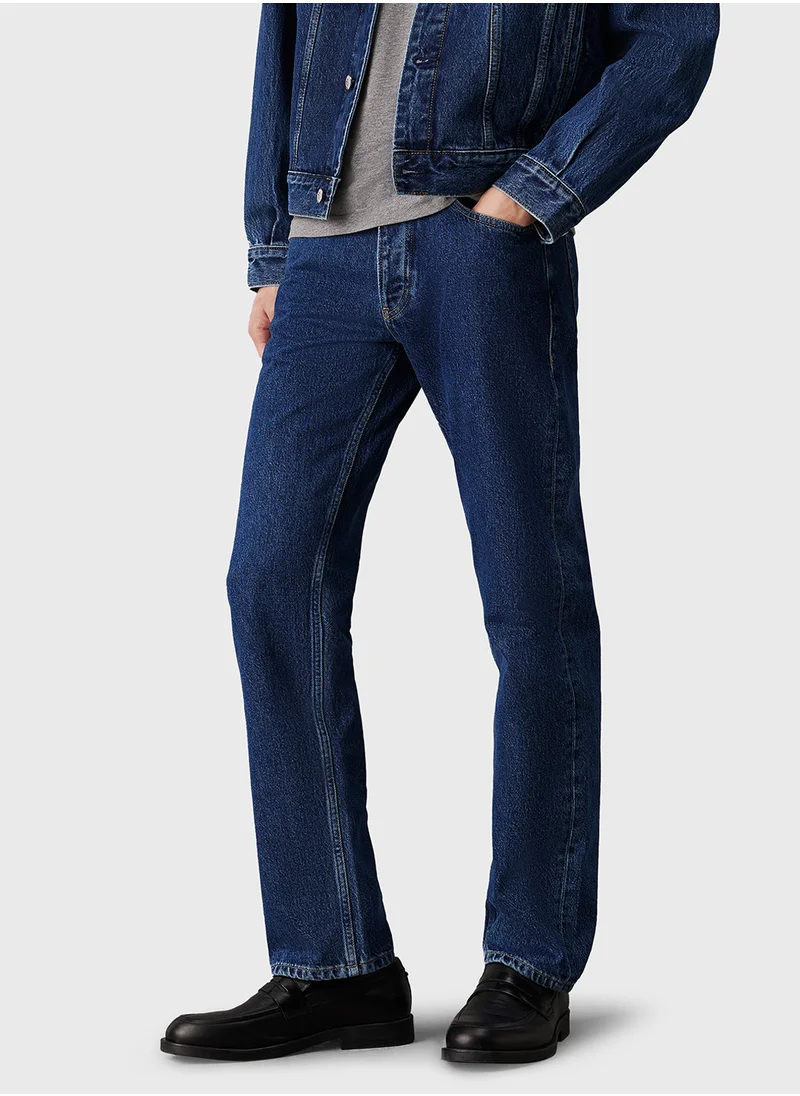 كالفن كلاين جينز STANDARD Straight Fit Mid Wash Jeans