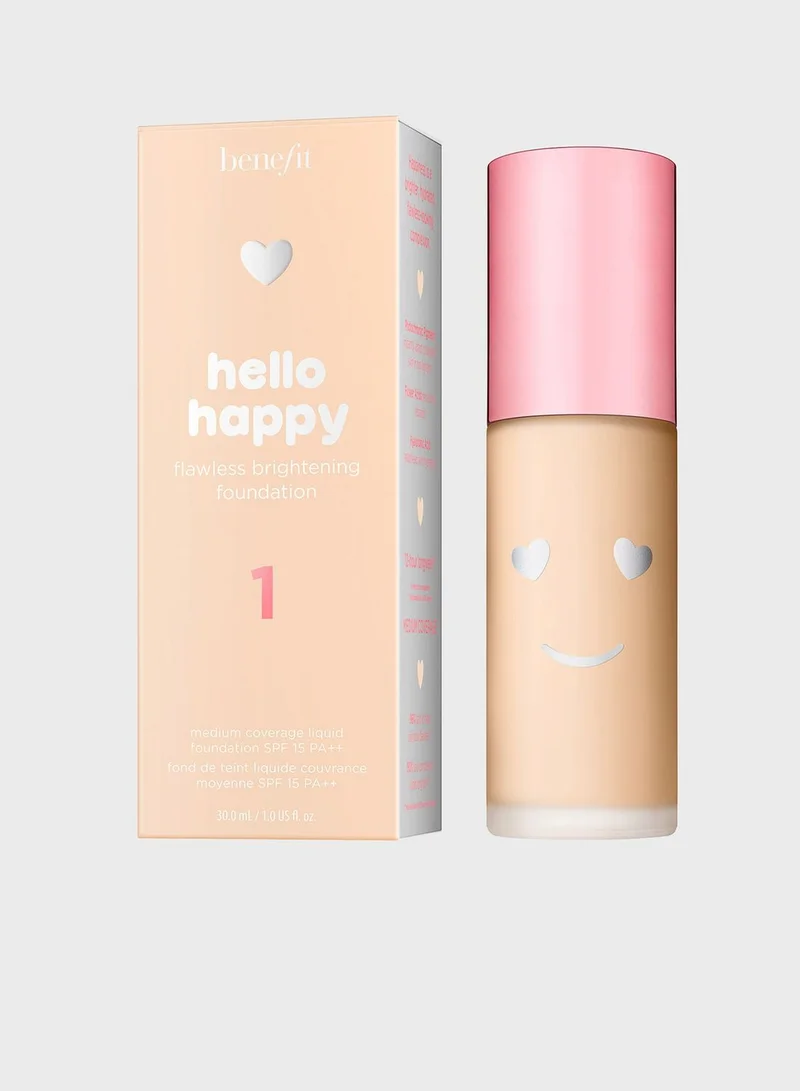 Benefit Cosmetics Hello Happy Flawless Brightening Foundation -01