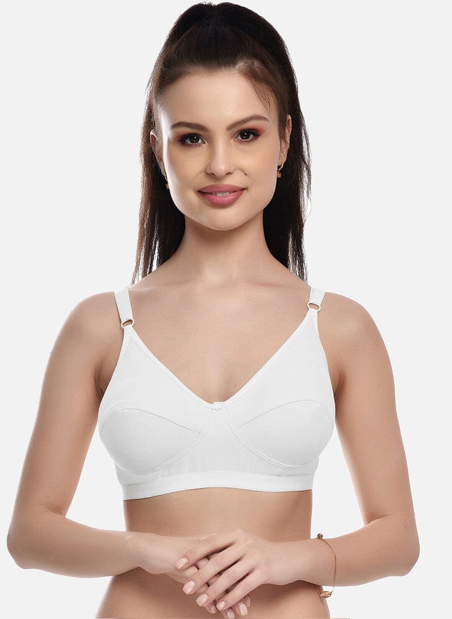 FIMS Women Black & White Pack Of 2 Solid Non Padded Bra - Image 2
