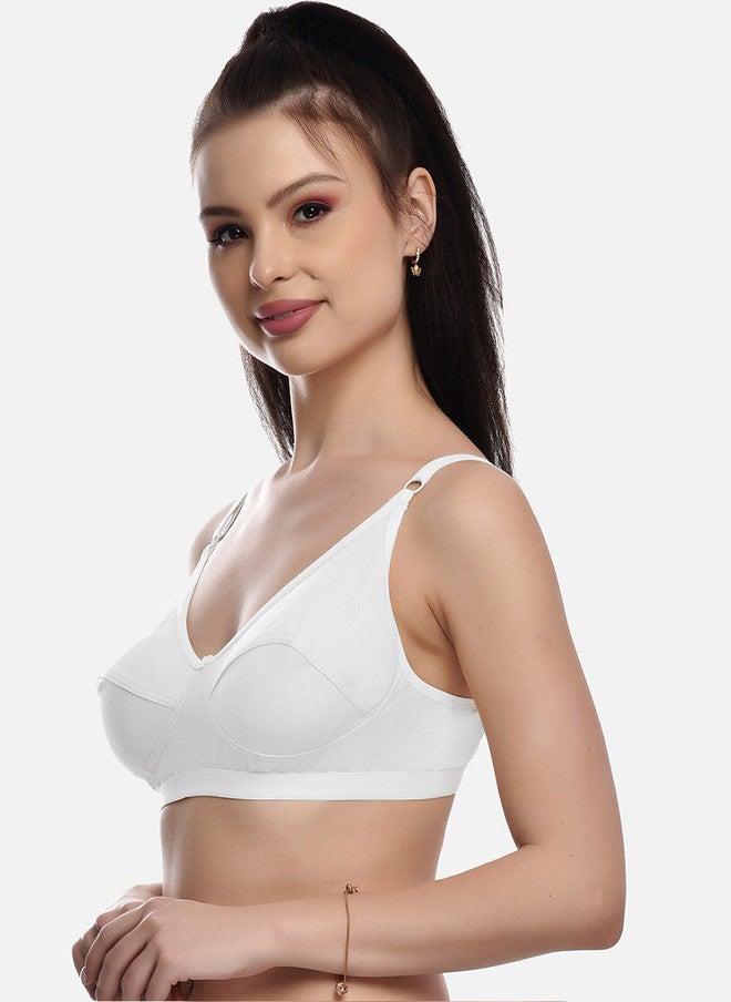 FIMS Women Black & White Pack Of 2 Solid Non Padded Bra - Image 4