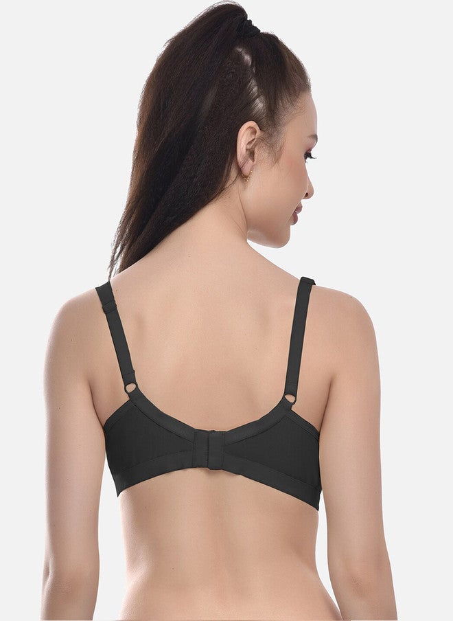 FIMS Women Black & White Pack Of 2 Solid Non Padded Bra - Image 5