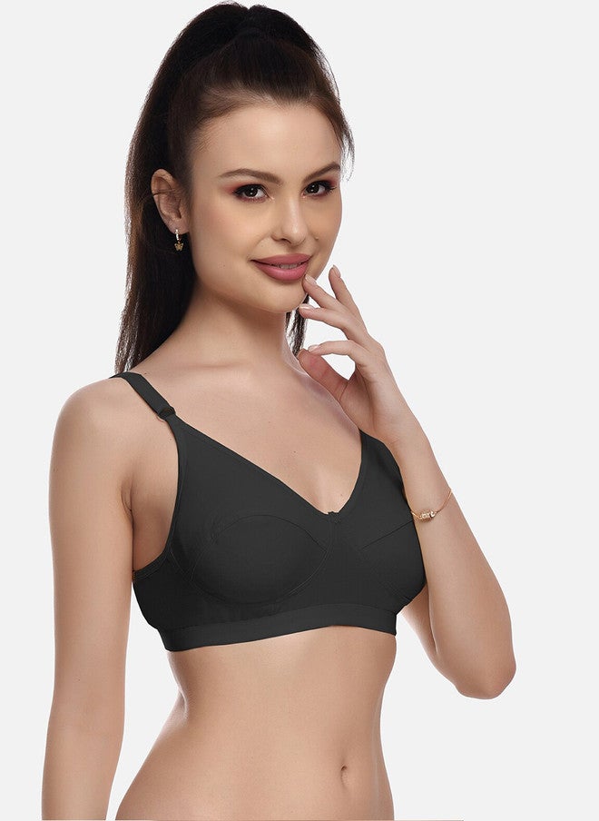 FIMS Women Black & White Pack Of 2 Solid Non Padded Bra - Image 3