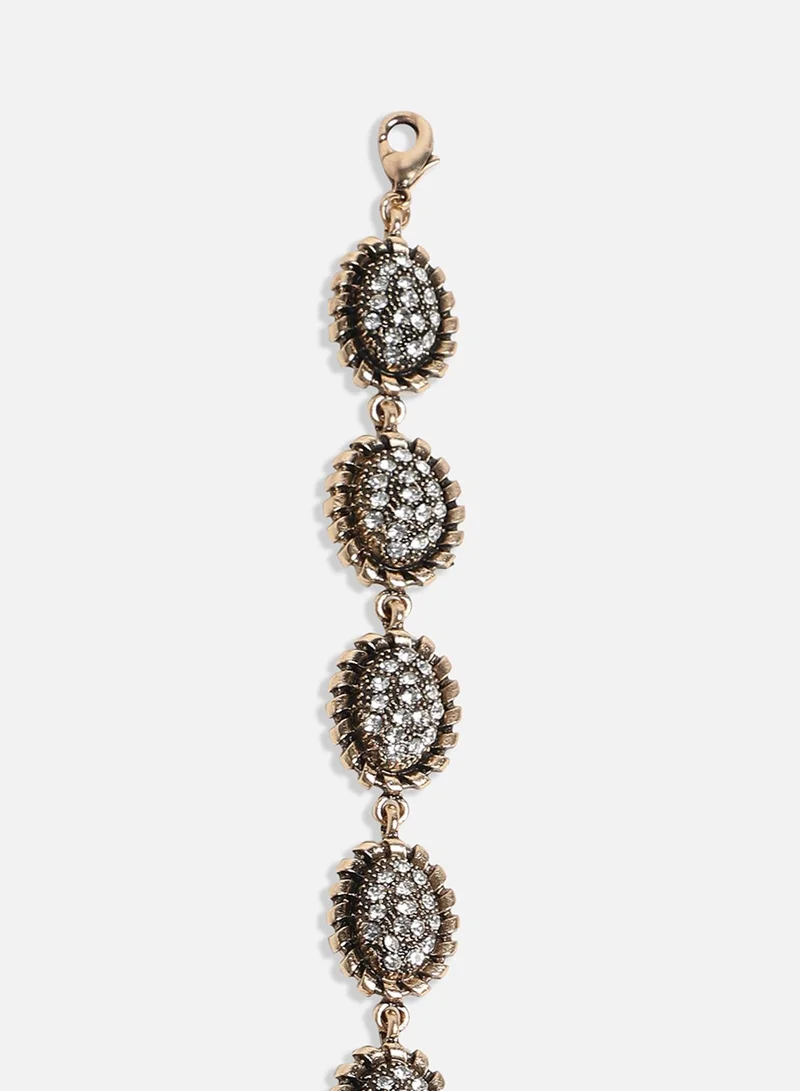 Sohi  Twisted Crystal Artificial Bracelet Jewellery for Women | Best Price UAE