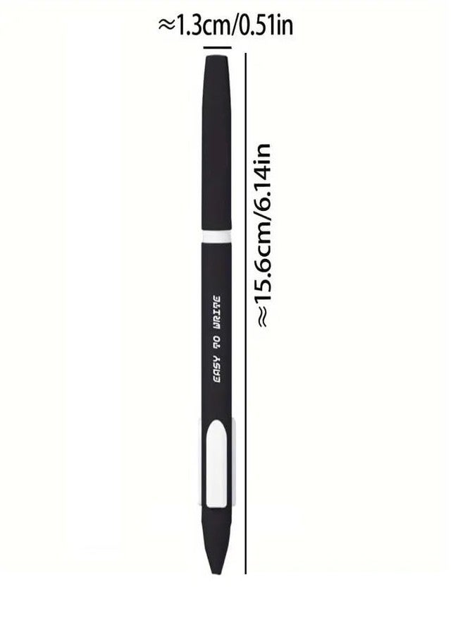 XELYTON Anti-Fall Pinch Gel Pen(INK COLOR-BLACK ONLY),0.5mm triangle posture grip pen, quick-drying neutral pen mecha style Automatic Retraction Pen, Retractable Gel Pen (Black, 2) - Image 2