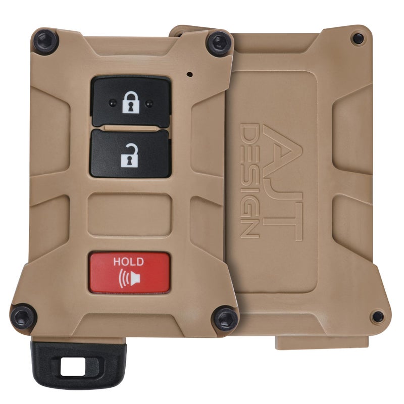 AJT DESIGN Replacement Key Fob Case for Toyota Tacoma, Tundra, 4Runner V1 - Custom Made in USA (Color: Quicksand)