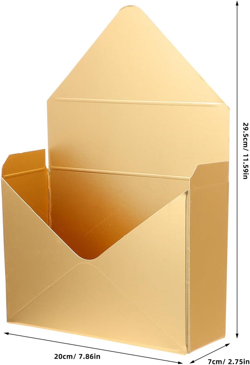 Various fittings MAGICLULU 2pcs Gold Bouquet Envelope Flower Wrapping Boxes Paper Envelope Packaging for Florist Flower Shop Supplies Trendy widespread design - Image 2