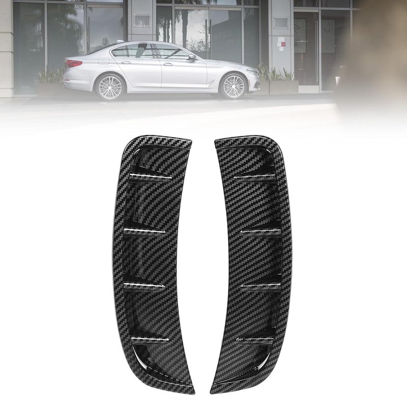Car Front Bumper Lip Splitter, ABS Enhance Vehicle Appearance Pasted Universal Car Fender Side Vents, Increase Aerodynamics Front Lip Splitter for Most Cars (Carbon Fiber Style) - Image 4
