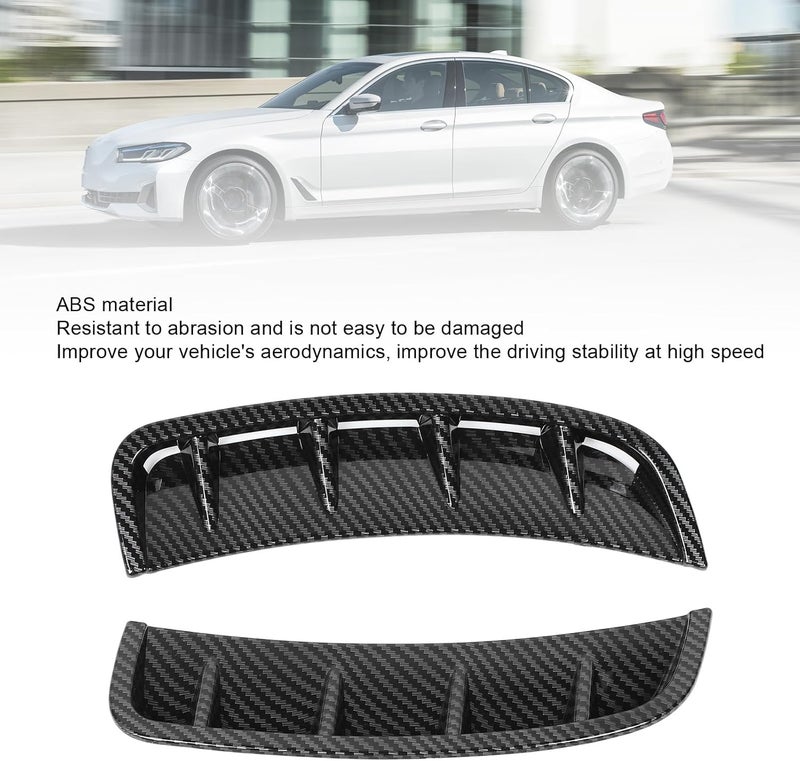 Car Front Bumper Lip Splitter, ABS Enhance Vehicle Appearance Pasted Universal Car Fender Side Vents, Increase Aerodynamics Front Lip Splitter for Most Cars (Carbon Fiber Style) - Image 2