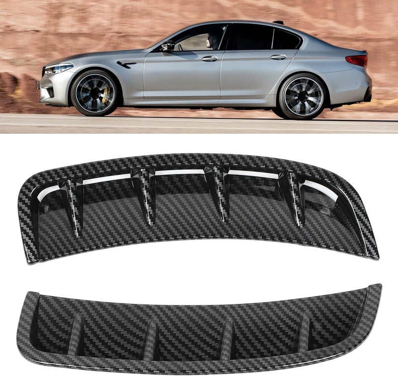 Car Front Bumper Lip Splitter, ABS Enhance Vehicle Appearance Pasted Universal Car Fender Side Vents, Increase Aerodynamics Front Lip Splitter for Most Cars (Carbon Fiber Style) - Image 5