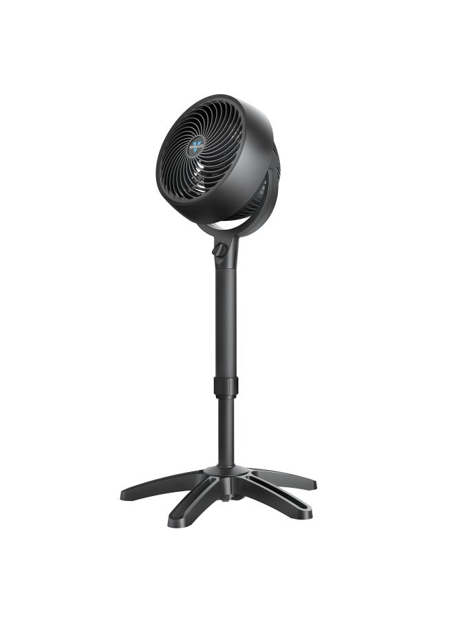 Vornado 683 Medium Pedestal Whole Room Air Circulator Fan 3 Speed Control Adjustable Standing Height 32 To 38 Inches Black  - Image 1