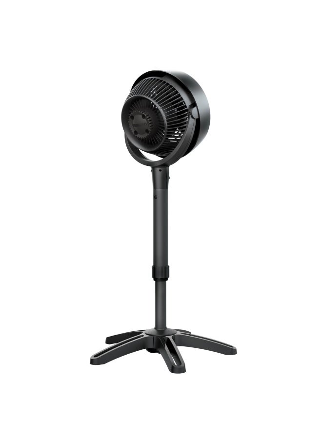 Vornado 683 Medium Pedestal Whole Room Air Circulator Fan 3 Speed Control Adjustable Standing Height 32 To 38 Inches Black  - Image 3