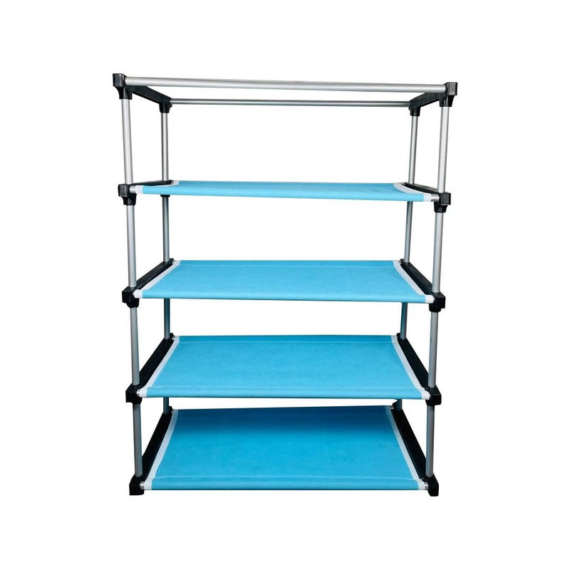 DEMARK Multipurpose 4Tiers Shoe Rack with Dustproof Zip Cover Multiuse Wide Space Storage Rack Made by Non Woven Fabric for Footwear Toys Clothes Firoji Demark4 Layer Shoe Rack - Image 5