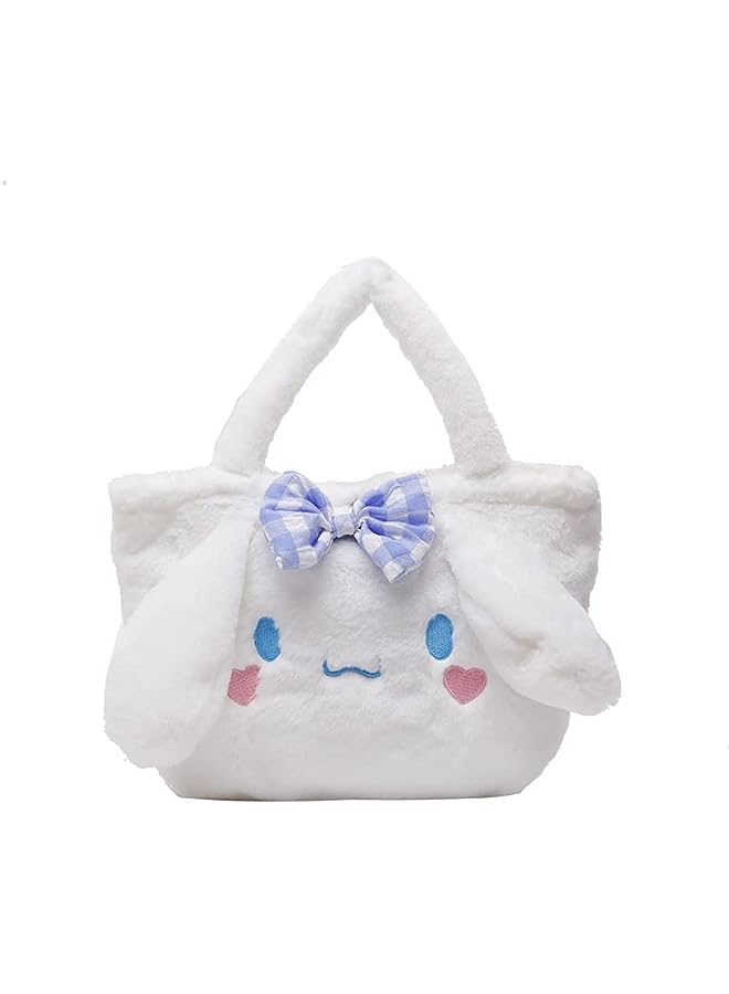 Raxoom Cute Girl Plush Bag Handbags For School, 3D Kawaii Animal Cartoon Schoolbag For Girl Bookbag School Supplies (Cinnamoroll)  - Image 2