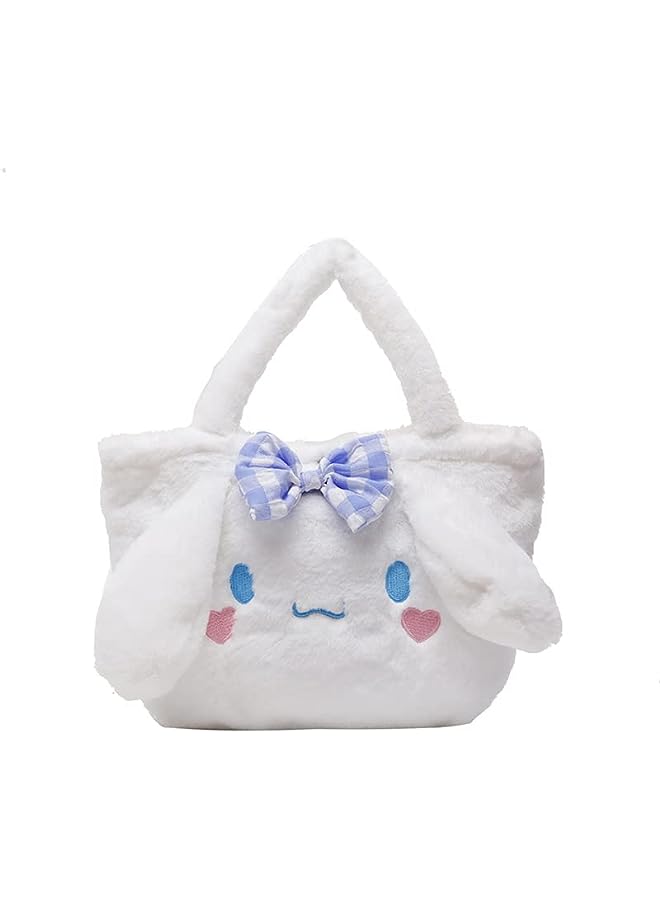 Raxoom Cute Girl Plush Bag Handbags For School, 3D Kawaii Animal Cartoon Schoolbag For Girl Bookbag School Supplies (Cinnamoroll)  - Image 1